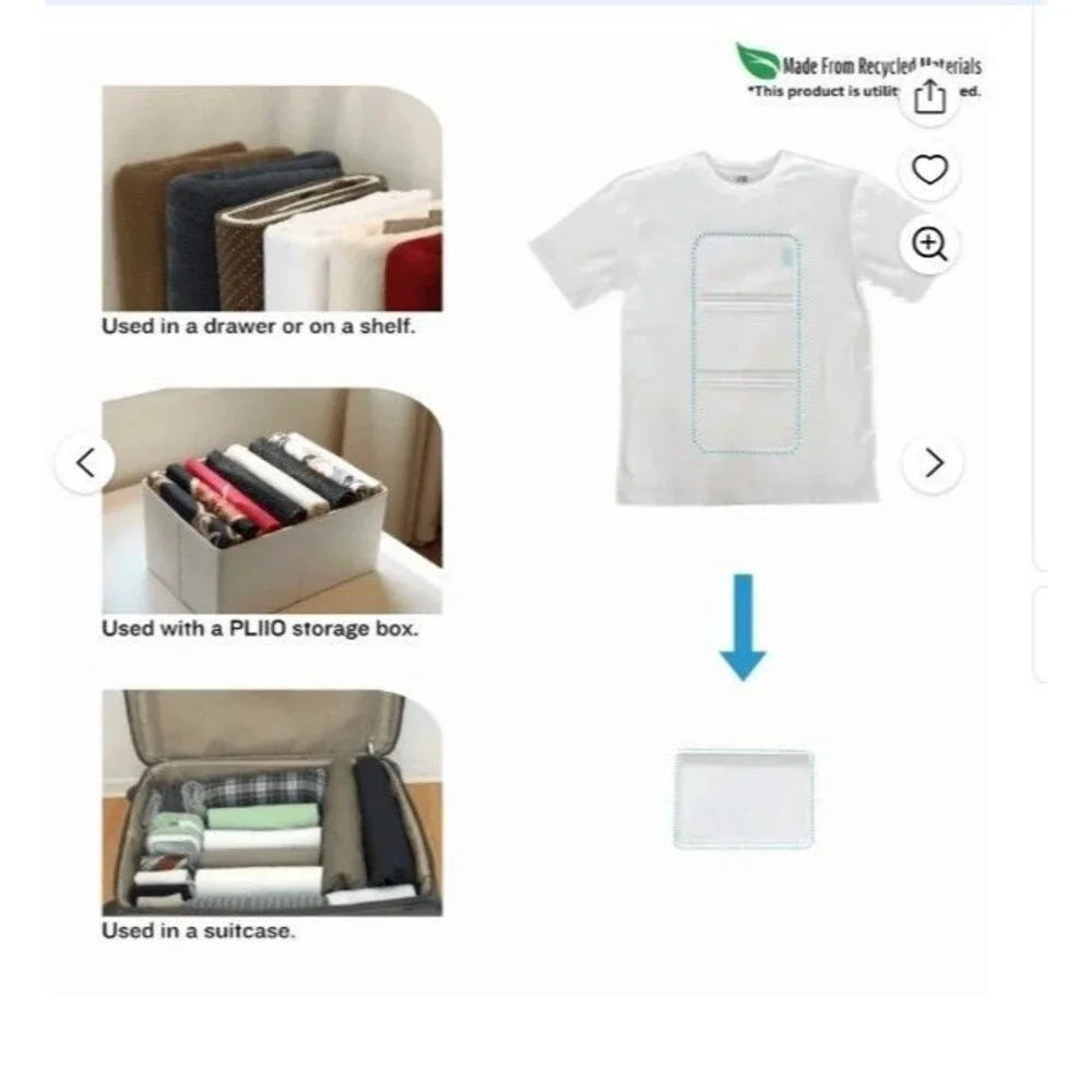 Pliio by F.H.E. Clothing Management System 10 Piece Set Fold Travel Storage